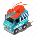 dm5, illustration, isometric, lobster, logo, machine, vector