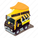 cheese, dm5, grilled, isometric, logo, machine, vector