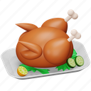 grilled, chicken, food, meat, turkey, cooking, roast 