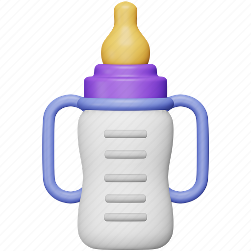 Baby, bottle, food, milk, feeding, children, nipple 3D illustration - Download on Iconfinder