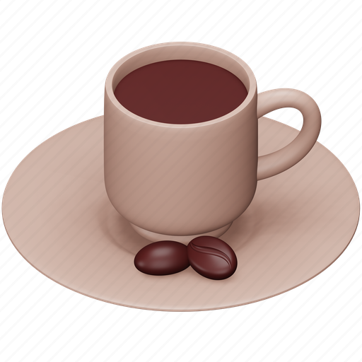 Coffee, food, cafe, mug, beverage, drink, beans 3D illustration - Download on Iconfinder