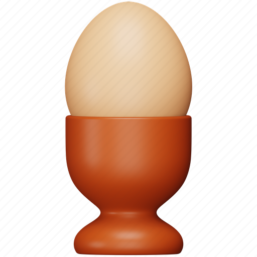Egg, cup, food, boiled, kitchen, breakfast, protein 3D illustration - Download on Iconfinder