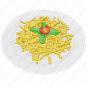 pasta, food, dish, meal, plate, cooking, spaghetti
