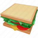 sandwich, food, bread, breakfast, fast food, snack, meal