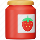 strawberry, jam, food, flavor, breakfast, jar, sweet