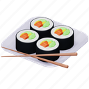 sushi, japanese, food, maki, roll, meal, restaurant