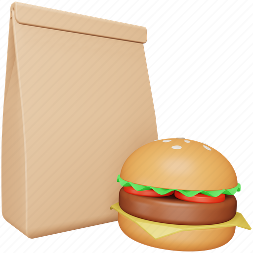 Takeaway, food, packet, fast food, burger, delivery, bag icon - Download on Iconfinder