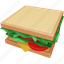sandwich, food, bread, breakfast, fast food, snack, meal 