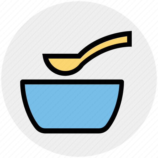 Bowl, food, hot food, hot soup, snack, soup, spoon icon - Download on Iconfinder