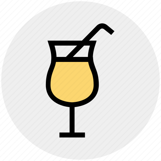 Drink, healthy drink, orange juice, soft drink, straw, summer drink icon - Download on Iconfinder