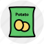 food, potato, potato bag, potato pack, potato sack, sack, vegetable 