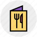 food, fork, fork and knife, kitchen, knife, menu, restaurant
