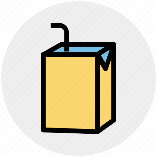 Beverage, box, drink, juice, package, product, straw icon - Download on Iconfinder