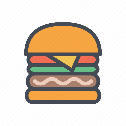 Burger, cheeseburger, fast food, hamburger, junk food, meal, restaurant icon - Download on Iconfinder