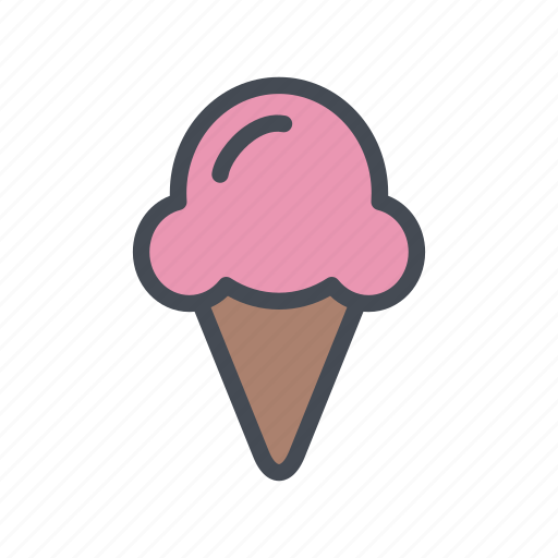 Cone, dessert, frozen, ice cream, summer icon - Download on Iconfinder