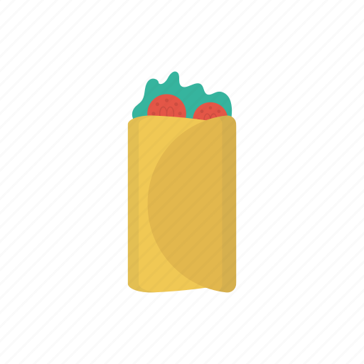 Eat, fastfood, meal, roll, shawarma icon - Download on Iconfinder