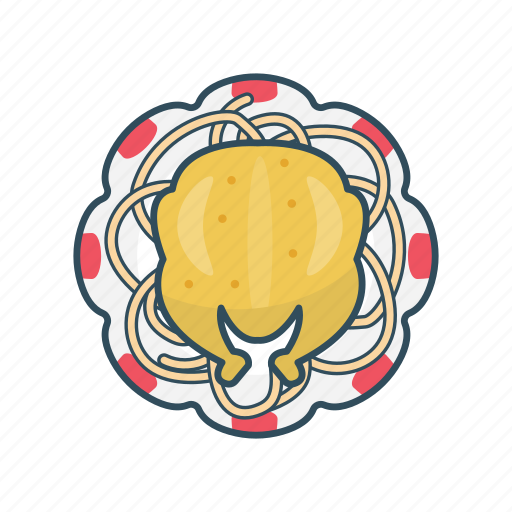 Chicken, eat, food, meal, plate icon - Download on Iconfinder