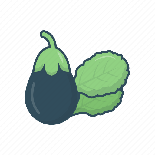 Eat, eggplant, food, leaf, vegetable icon - Download on Iconfinder