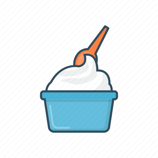 Bowl, cream, ice, spoon, sweet icon - Download on Iconfinder