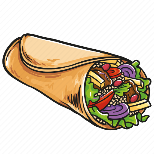 Burrito, cuisine, meal, tortilla icon - Download on Iconfinder
