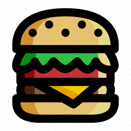 Burger, cafe, cheeseburger, fast food, hamburger, junk food, restaurant icon - Download on Iconfinder
