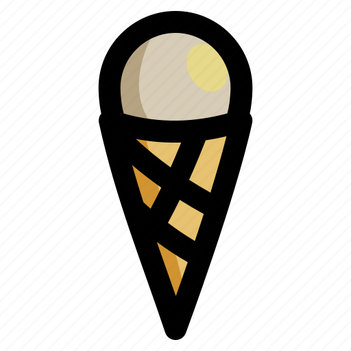Cone, cream, dessert, food, ice, milk, sweet icon - Download on Iconfinder