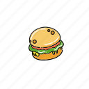 burger, food, meal, hamburger, junk food, fast food, eat, cheeseburger, street food