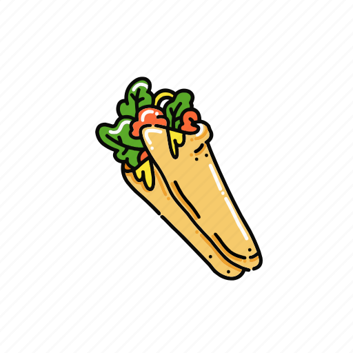 Kebab, food, shawarma, burrito, fast food, taco, meal icon - Download on Iconfinder