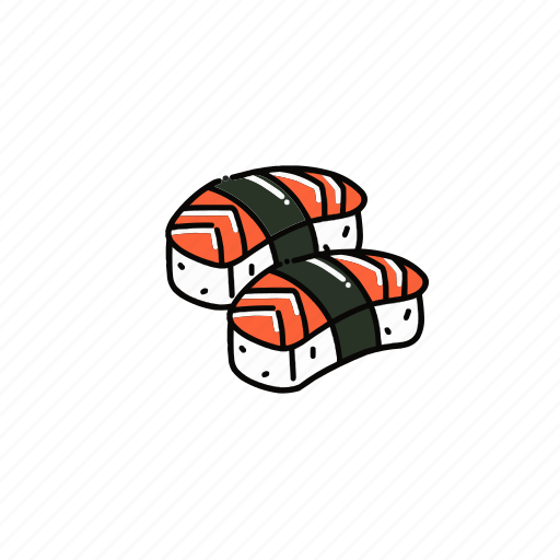Sushi, salmon sushi, food, meal, dessert, japanese, street food icon - Download on Iconfinder