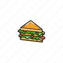 sandwich, breakfast, hamburger, fast food, cooking, food, meal, street food