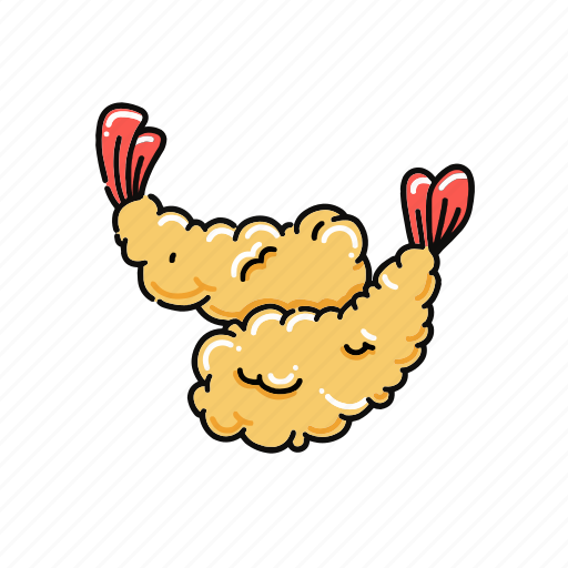 Tempura, food, meal, street food, shrimp, junkfood, japanese icon - Download on Iconfinder