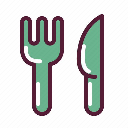Fork, knife icon