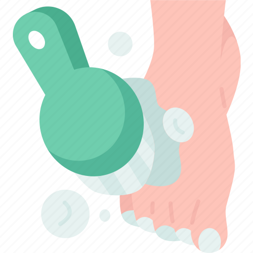 Foot, scrub, brush, cleansing, care icon - Download on Iconfinder