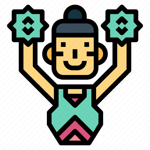 Cheerleaders, cheer, pompom, woman, cheerleading icon - Download on Iconfinder