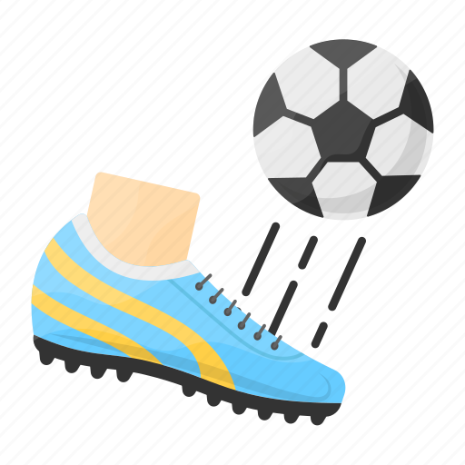 Soccer kick, football kick, football hit, playing football, sports icon - Download on Iconfinder