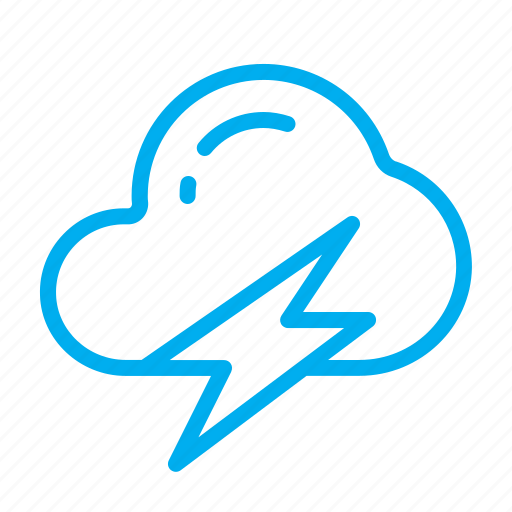 Lightning, weather, thunder, cloud, sky, precipitations, temperature icon - Download on Iconfinder
