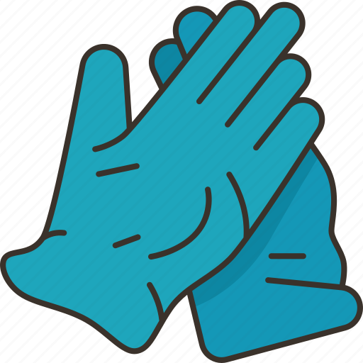 Blue, glove, medical, latex, examination icon - Download on Iconfinder