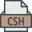 csh, extension, file, folder, tag 