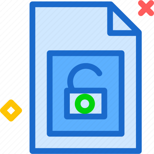 Extension, file, folder, tag, unprotected icon - Download on Iconfinder