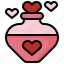 love, potion, romance, witchcraft, romantic, flask, container 