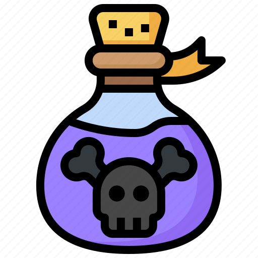 Potion, flask, liquid, container, poison, halloween icon - Download on Iconfinder