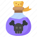 potion, flask, liquid, container, poison, halloween
