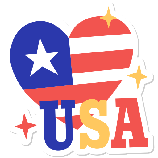United states, usa, independence day, july 4, july 4th, fourth of july, american sticker - Free download