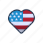 american, hearts, america, independence day, love 