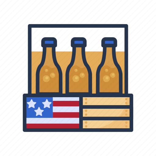 Beer, crate, alcohol, independence day, party, drink icon - Download on Iconfinder
