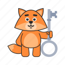 fox, key, solution, unlock