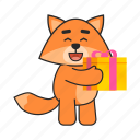 fox, gift, box