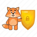 fox, shield, protect, safety