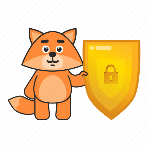 Fox, shield, protect, safety icon - Download on Iconfinder