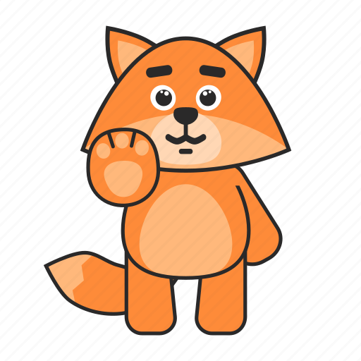 Fox, stop, gesture icon - Download on Iconfinder